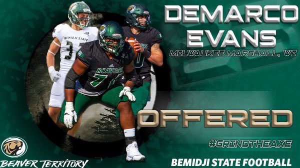 I would like to announce that I have recorded my 2nd offer from Bemidji State! Thank you to <a href="/CoachMcLin/">Marcus McLin</a> for walking me through it all! &amp; thank you to <a href="/CoachDowery/">Anthony Dowery</a> &amp; <a href="/ShaneCovington/">“SUGA” Shane Covington</a> for putting me in the position to get this offer! AGTG!  @travisWSN <a href="/PrepRedzoneWI/">Prep Redzone Wisconsin</a> <a href="/MWar_Eagles/">Milwaukee Lutheran Football</a>