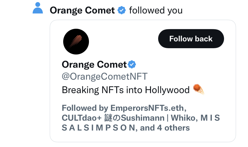 Orange Comet tweet media