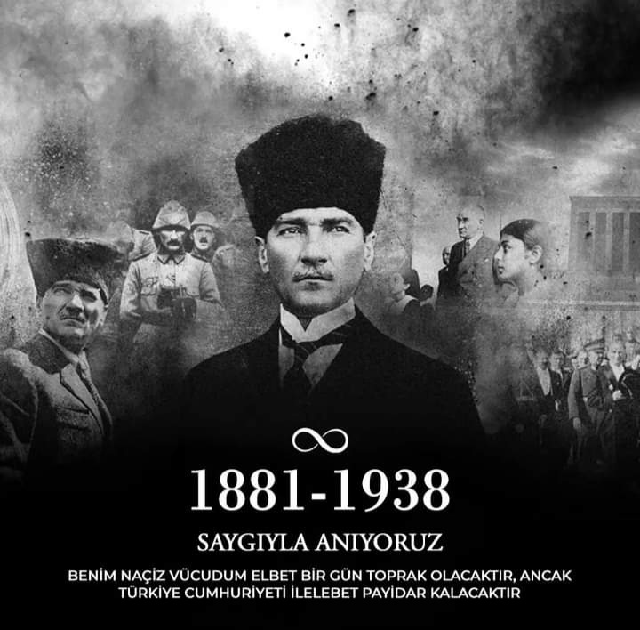 Vefatının 84.yıl dönümünde Cumhuriyetimizin kurucusu Gazi Mustafa Kemal ATATÜRK'ü saygı ve minnetle anıyorum...