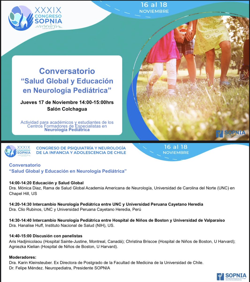 Excited and privileged to be attending <a href="/sopniachile/">Sopnia Chile</a> 2022 <a href="/arishadjikor/">Aris Hadjinicolaou</a> <a href="/AKielian/">Agnieszka Kielian</a> <a href="/HanaliseHuff/">Hanalise V. Huff, MD, MPH</a> <a href="/jf_cabello/">Juan F. Cabello</a> @vicentoko <a href="/CAmarales/">Claudia Amarales</a> to talk about medical education and global health! <a href="/BCHNeuroRes/">Boston Children’s Child Neurology & NDD Residency</a> <a href="/HarvardCPL/">Center for Public Leadership</a>