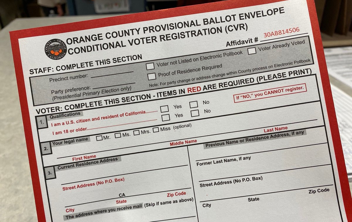 Did you cast a provisional ballot during the 2022 General Election? You may check the status of your ballot by visiting our website at ocvote.gov/voting/provisi… @OCGovCA 
#OCVote #OrangeCounty #Ballot #VoteEasyVoteSecure