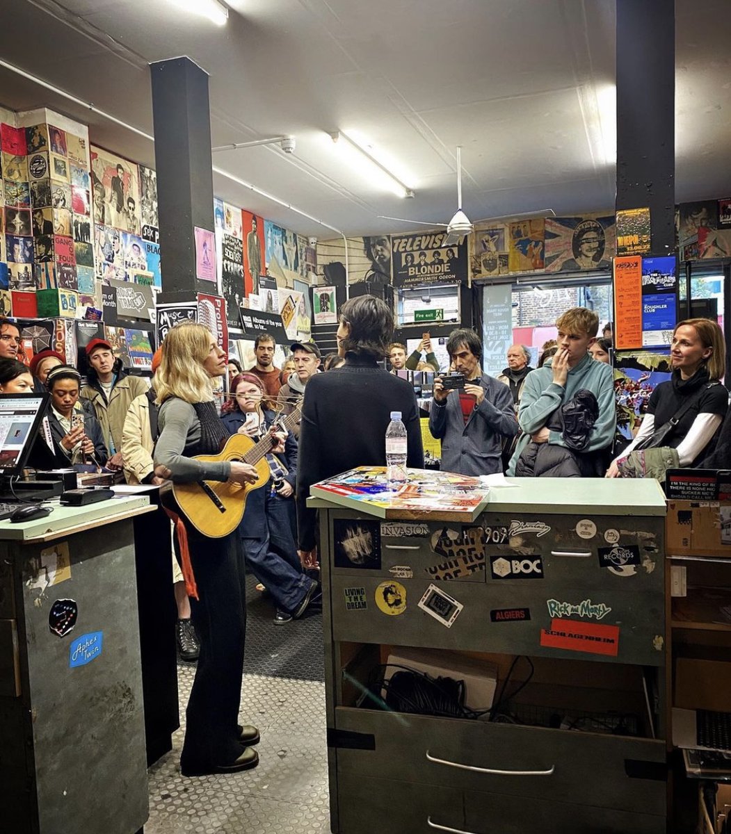 A pleasure to celebrate the release of @indigosparke's mesmerising sophomore 'Hysteria' in the intimate space of Rough Trade West last Sunday. Congratulations on your striking new work. 'Hysteria' is out now on Rough Trade Exclusive galaxy vinyl via @SacredBones.