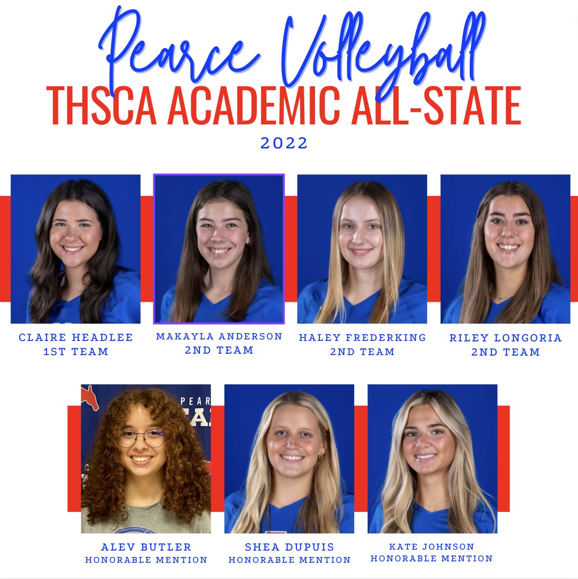 All SEVEN of our seniors made the list!! Congratulations to these student-athletes for taking care of business in the classroom and on the court. 

Great job ladies!