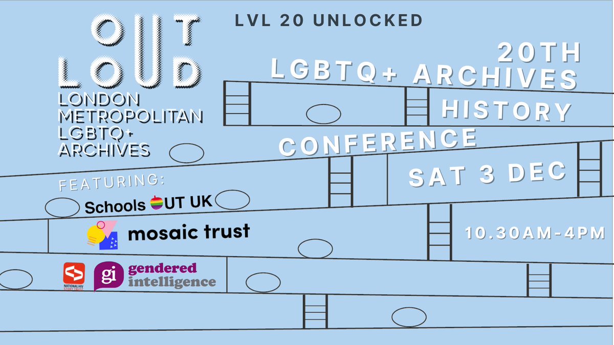 TheLdnArchives's tweet photo. Join us for our 20th LGBTQ+ Conference with our brilliant partners!
Presentations, workshops, talks, film screenings, exhibitions and stalls.
More info and tickets here: https://t.co/WiJJjpZVu7
#QueerLondon #HavePrideInHistory #QueerHistory #LGBTQ+ https://t.co/hI8nVhmz6L