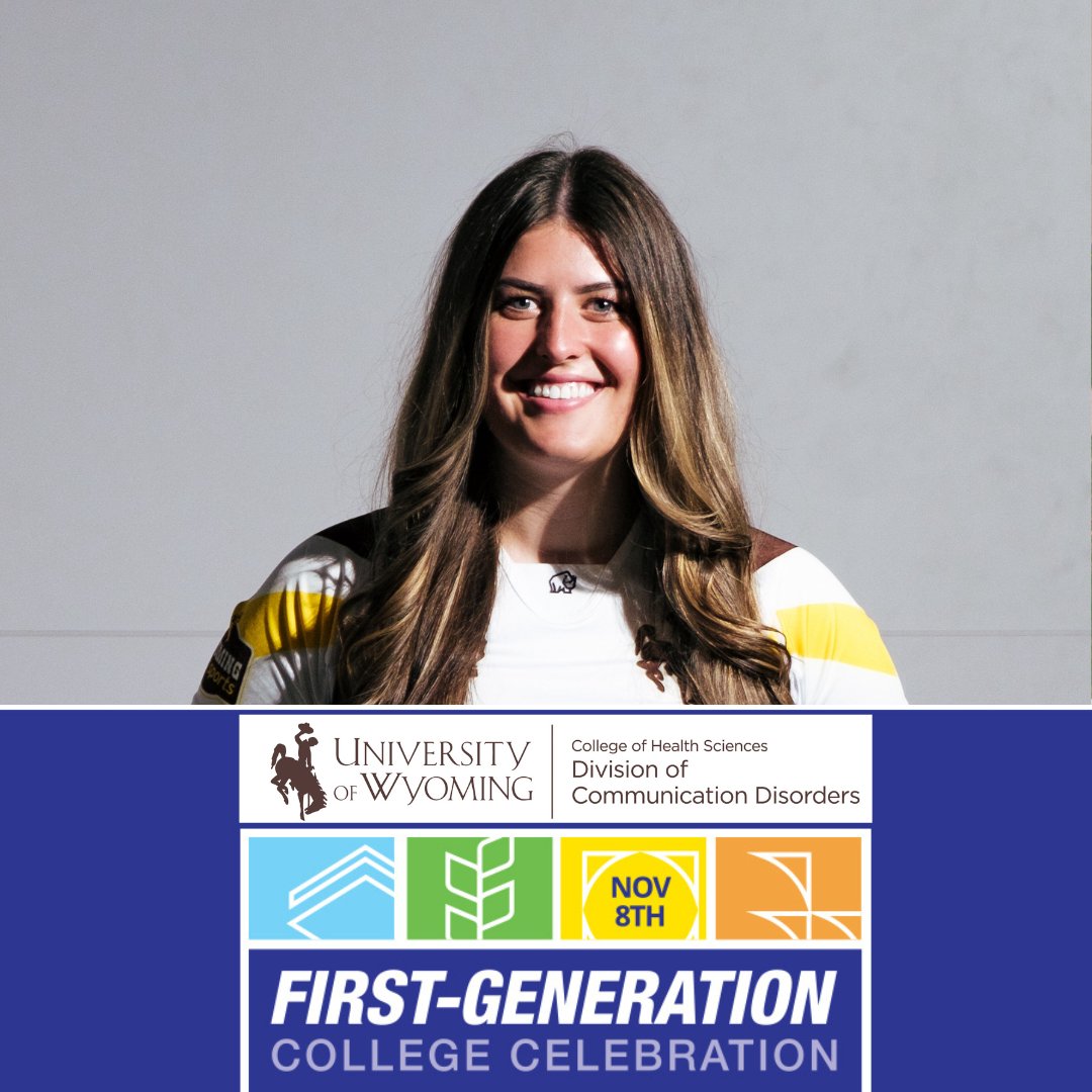 UWyoCHS's tweet photo. Celebrating First-Generation College Student Week!
Meet undergraduate student, Kimberly Quincy. She is from Willow, Alaska and is majoring in Speech, Language, & Hearing Sciences.
#CelebratingFirstGen #SLP2b #RuralSLP @uwyocomdis https://t.co/nSHhkVdQU9