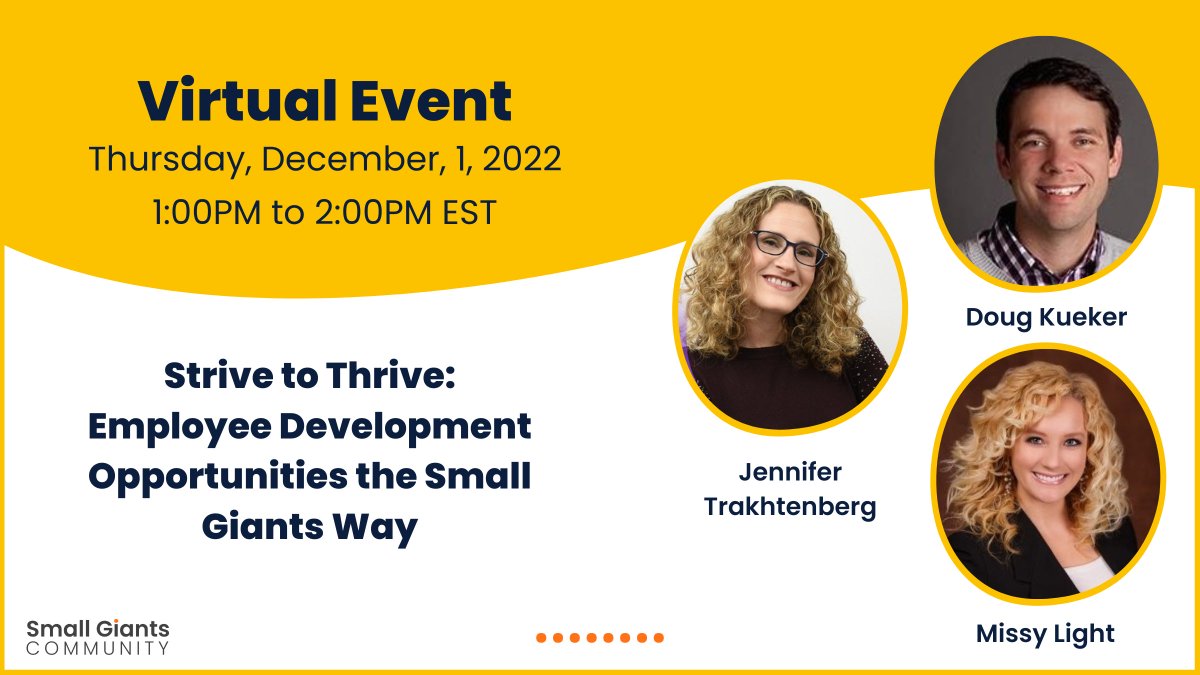 Employees who feel fulfilled and supported are happier, and more likely to remain with the company for longer. If you're looking for fresh ideas on how to approach employee development, check out our virtual event, happening December 1, 1pm-2pm EST. hubs.li/Q01rX41L0