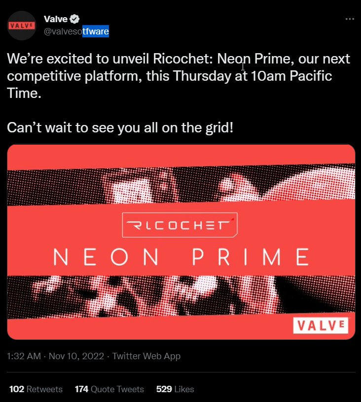 gabefollower's tweet photo. this announcement is fake, created with purchased twitter blue checkmark, real account @valvesoftware https://t.co/D3B3D8guYq