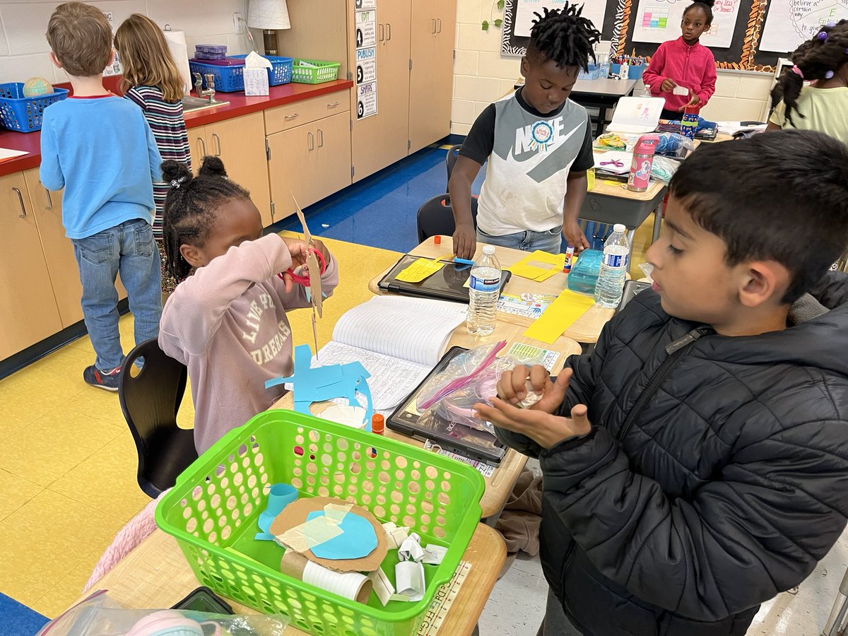 DunwoodyStem's tweet image. 1st graders completed their Severe Weather #PBL by using the EDP to design severe weather safety kit prototypes. Each classroom also assembled a real kit for the classroom. @MsTaggartsClass @DCSDSTEM