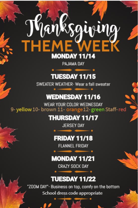 THANKSGIVING WEEK IS NEXT WEEK! Can’t wait to see everyone that participates🍁🦃