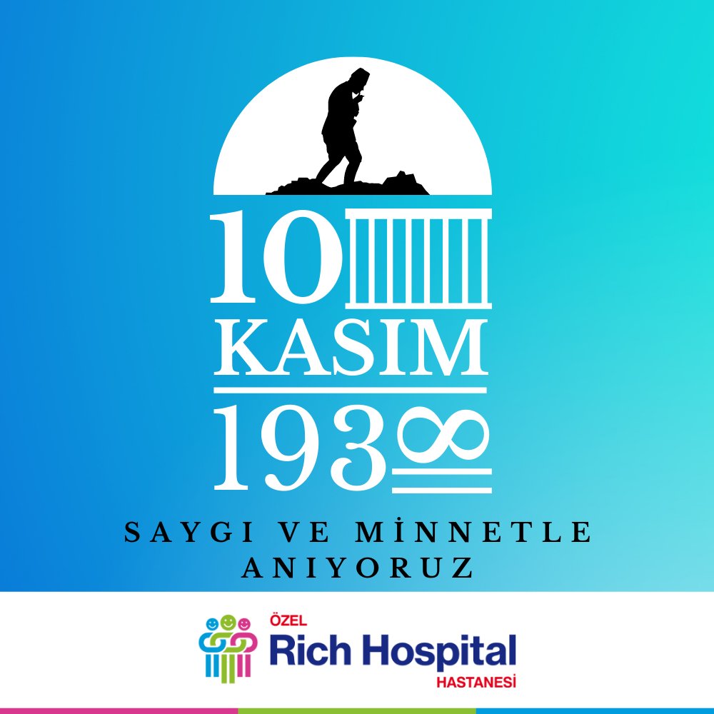 Cumhuriyetimizin kurucusu Ulu Önder Mustafa Kemal Atatürk’ vefatının 84. yıl döneminde sevgi, saygı ve özlemle anıyoruz... #10kasım #10kasımatatürküanmagünü #mustafakemalatatürk #10kasım1938 #richhospital