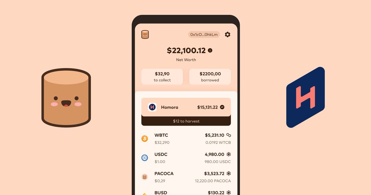 Definews_Info's tweet photo. 🌟 @Alpha_HomoraV2 is now tracking on @Pacoca_io
🌟 #Pacoca is a ultichain portfolio manager, automated yield farming & dex aggregator
🔽 INFO
https://t.co/nHg3Oj4vI7 https://t.co/0xB8RS9Wz7