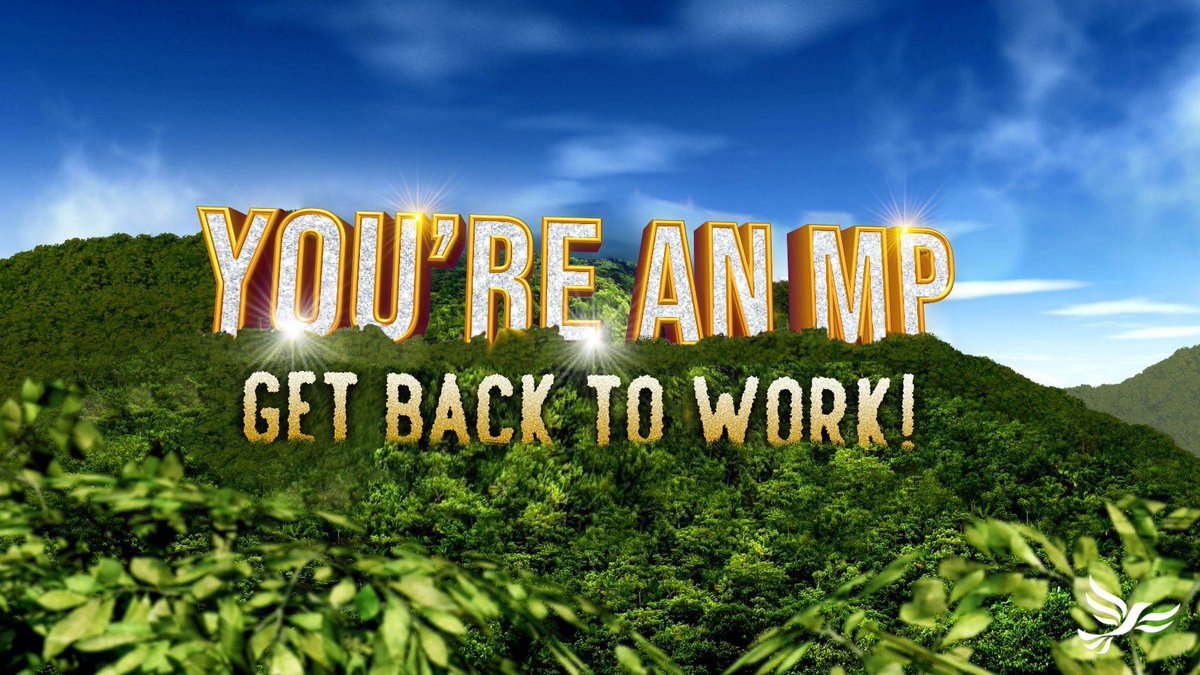 Never mind #ImACeleb and trying to win meals for a jungle camp, Matt Hancock should be in the UK, in his office, and delivering for constituents wondering where their next meal will come from. 

You’re not a celebrity. You’re an MP with a job to do.