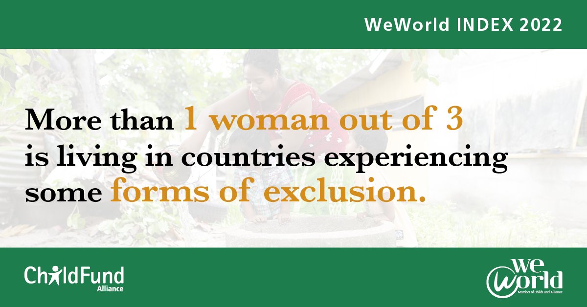 ChildFundAU's tweet photo. It will take 182 years to achieve a level of adequate inclusion for women and children globally. This is what has emerged from our latest #WeWorldindex, which we presented today, along with @ChildFundAll. https://t.co/oDupu3QwoN