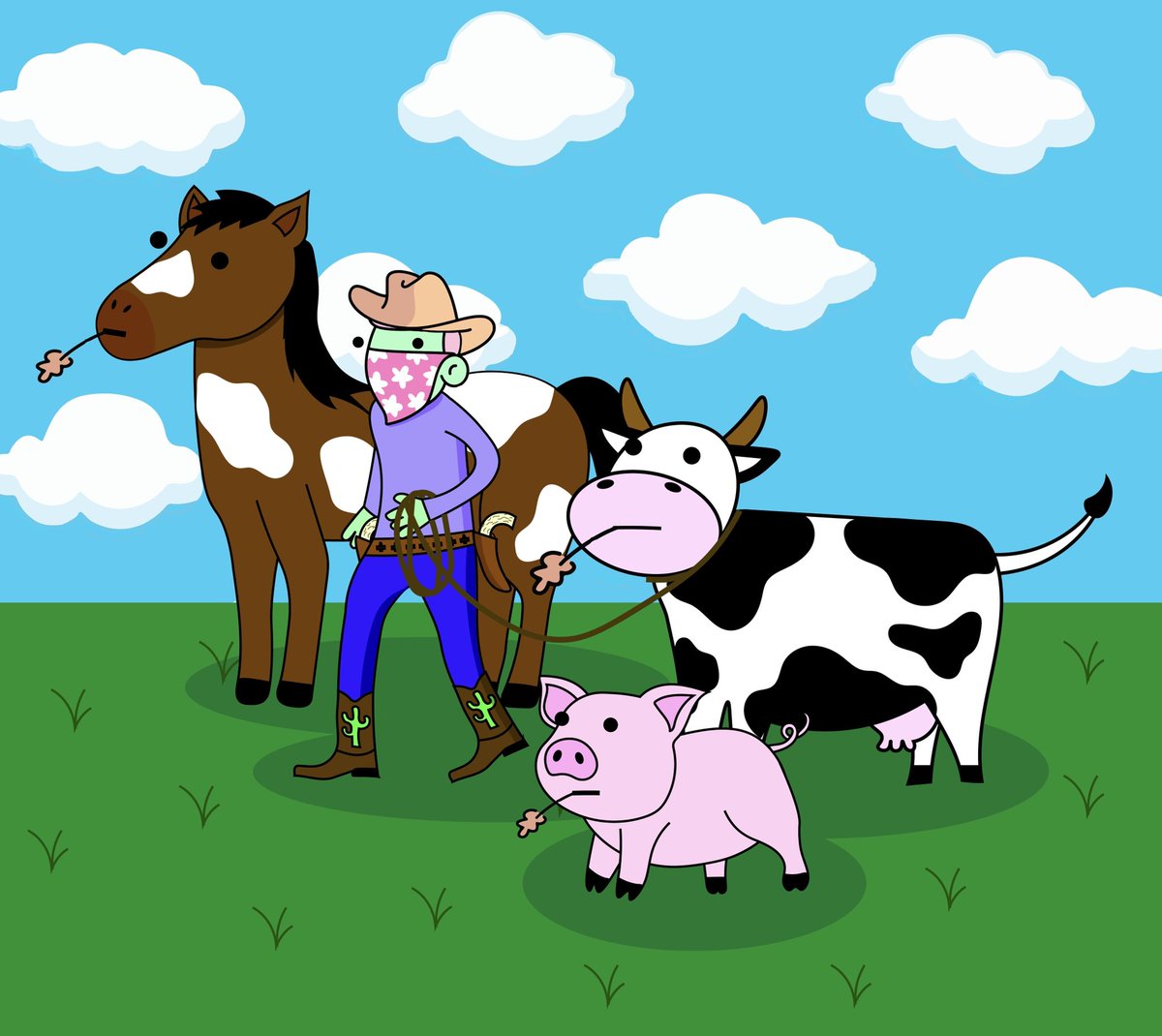 Longscruff's tweet image. Added some more farm animals 😂 #Doodles