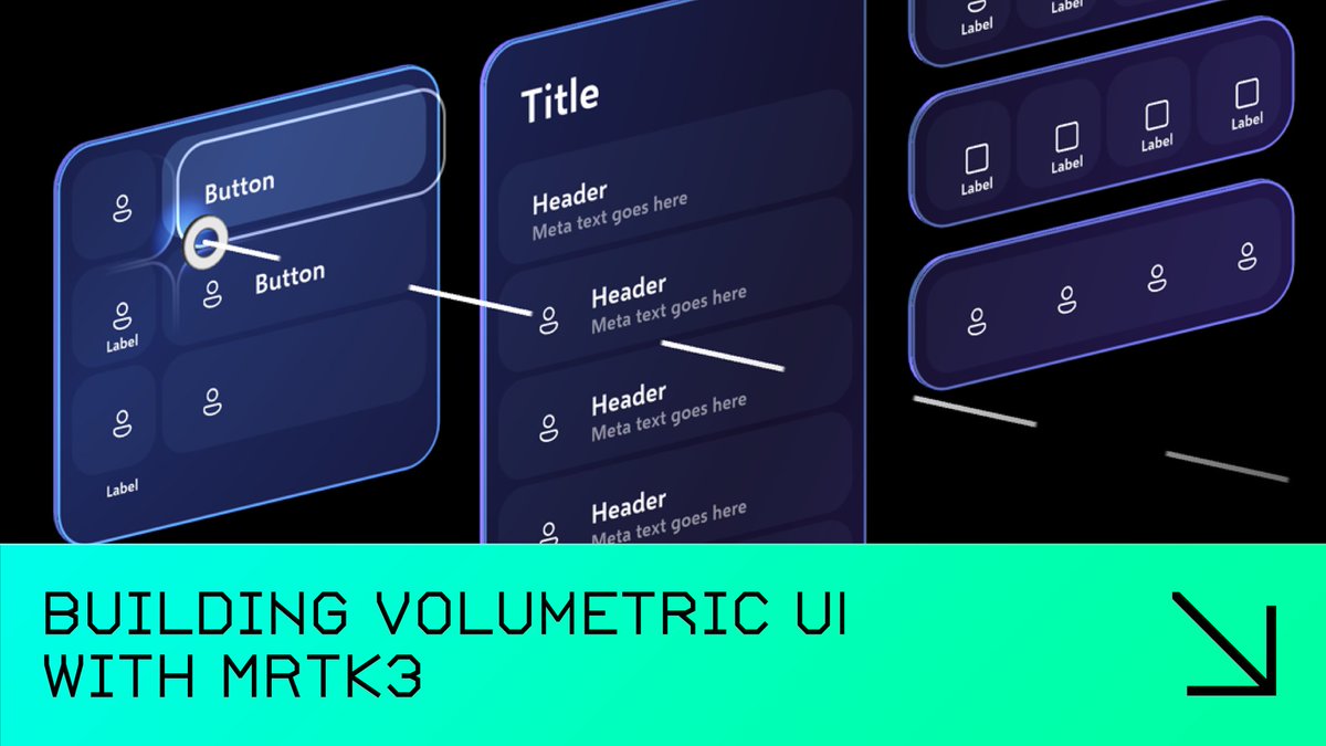 In one of our latest blog posts, the #MRTK team and <a href="/FNS_Developer/">Finn Sinclair 🥽</a> share what they learned from building volumetric UI in 3D. Find out how they addressed challenges and what they did to overcome them.  msft.it/6015dUTdU
#MRTK3
