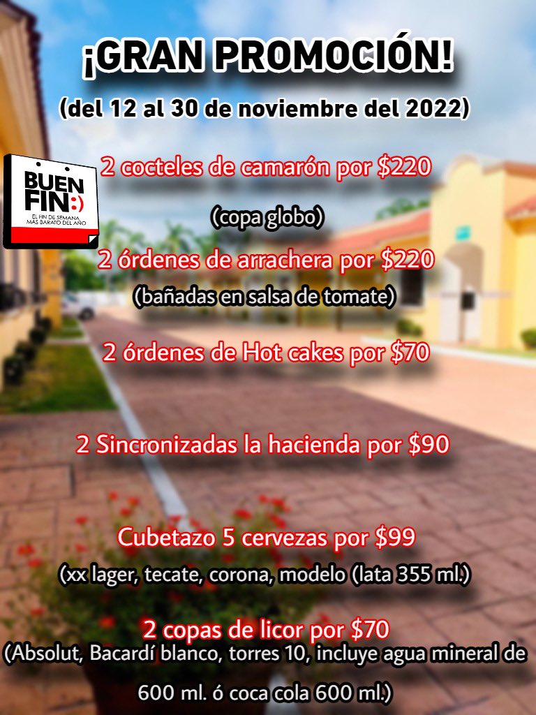 Promociones del Buen fin 2022

Servicio de restaurante y bar las 24 horas