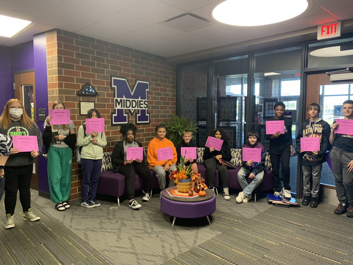 October Middies of the Month! They are dedicated and flexing all their skills in the classroom. Way to go! #middierising
