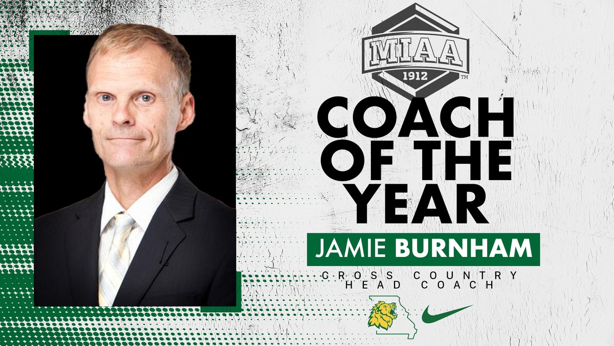 Congratulations to Jamie Burnham on being named the MIAA Men's Cross Country Head Coach of the Year! #LetsRoar 🦁🏆