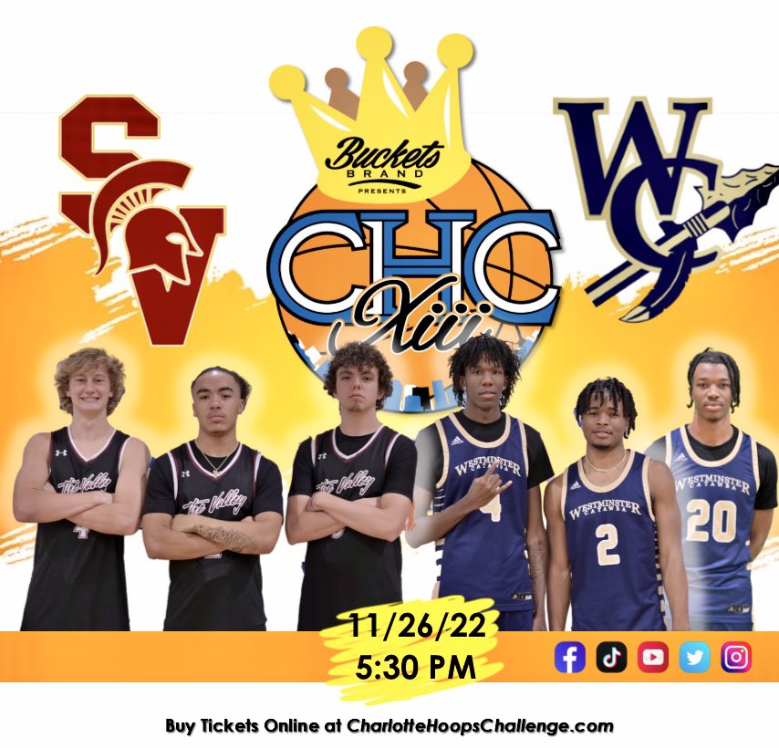 CHoopsChallenge's tweet image. Must see Matchup: 
Sun Valley vs Westminster Catawba on Nov 26 at 5:30 at the #CHC13