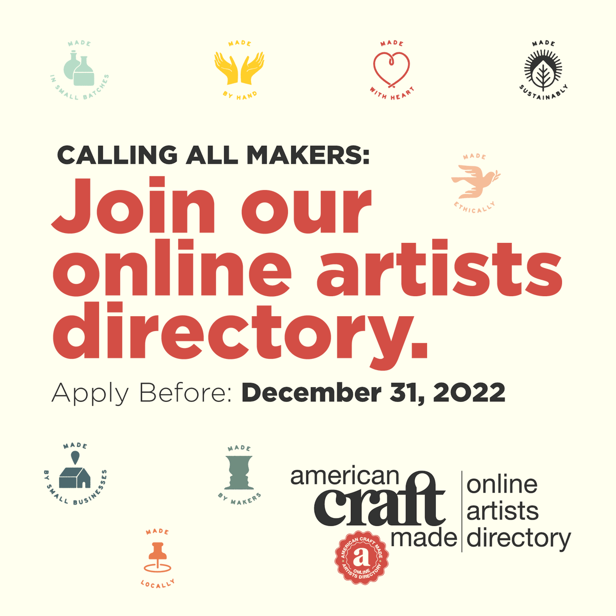 Apply now to join our Online Artists Directory! Join our community and we’ll help you share your story and sell your work to our focused audience of craft enthusiasts. Learn more and apply: directory.craftcouncil.org/pages/new-apply