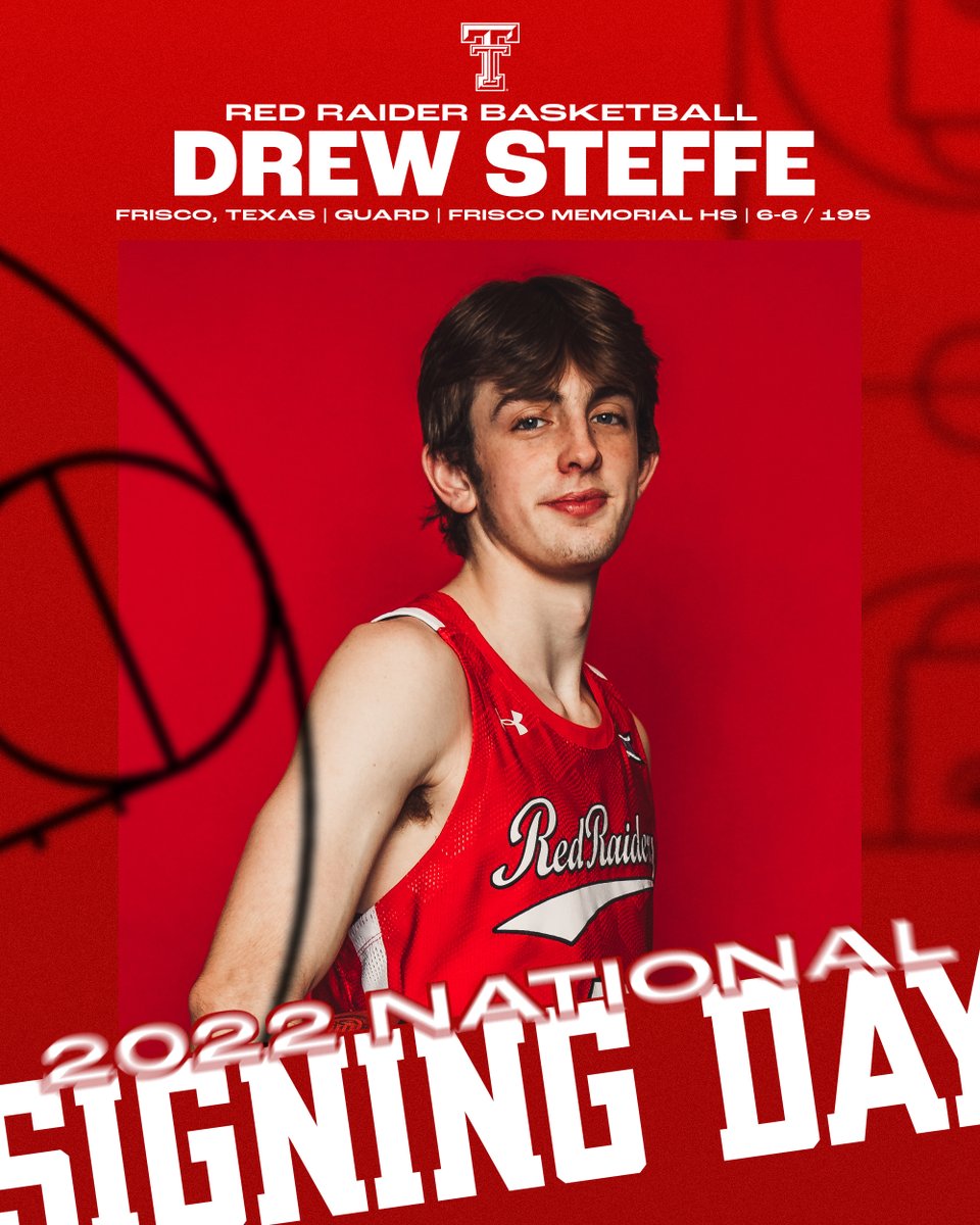 TexasTechMBB's tweet photo. Officially ✍

Help us welcome @DrewSteffe to the Red Raider family! https://t.co/kYmQCqGkvS