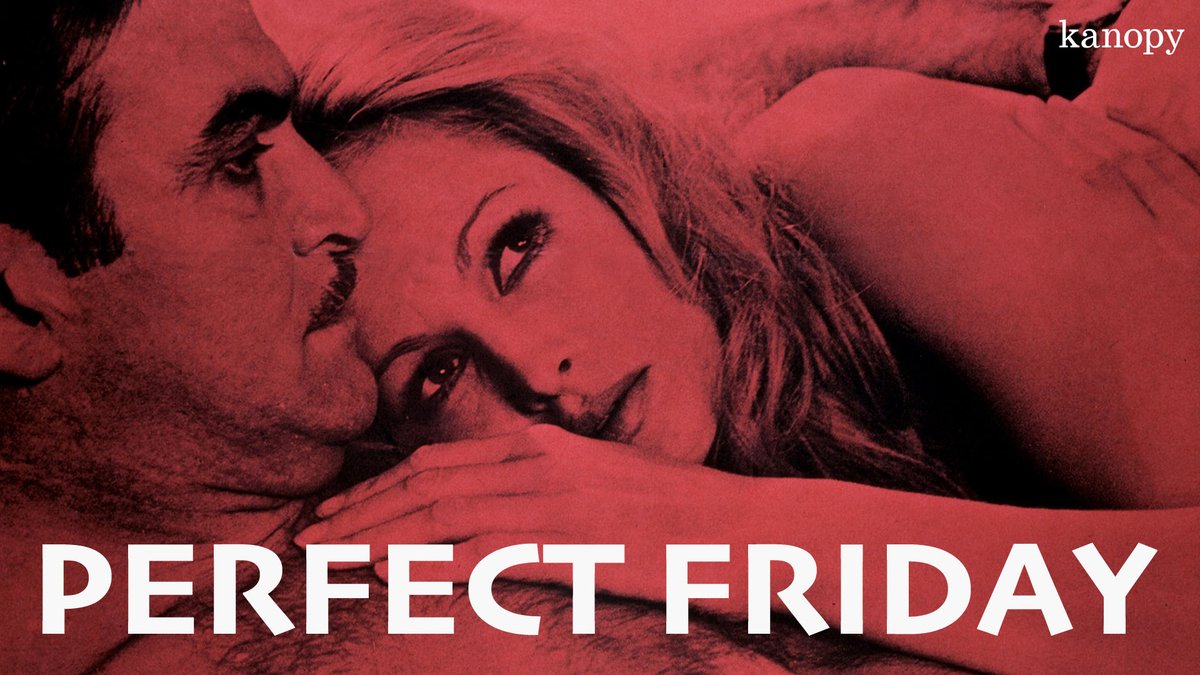 Kanopy's tweet photo. The most perfect you say? How about PERFECT FRIDAY (1970)? A bank heist film requiring the execution of a perfectly planned caper. To see this #PeterHall film, go to https://t.co/OQDBC00xLg. @KinoLorber #filmsthatmatter Available: 🇺🇸|🇨🇦 https://t.co/IlOSeIsl8N