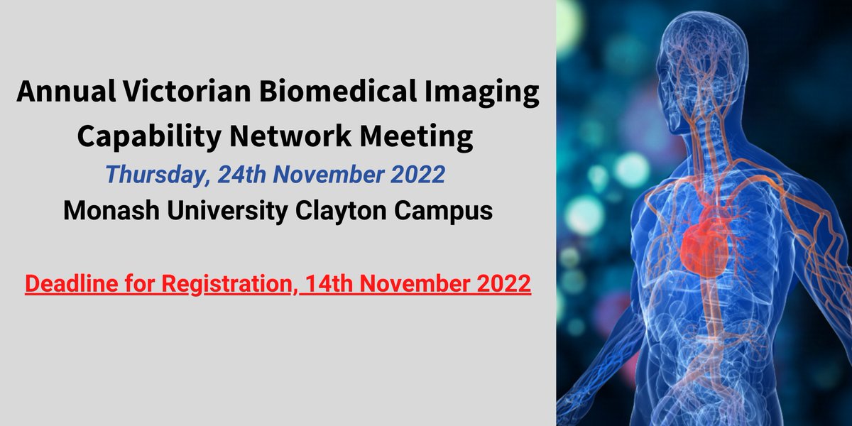 The Annual VBIC Network Meeting is fast approaching! The deadline for registering is the 14th of November. To check out the program and to register access the Eventbrite page here: eventbrite.com.au/e/annual-victo…