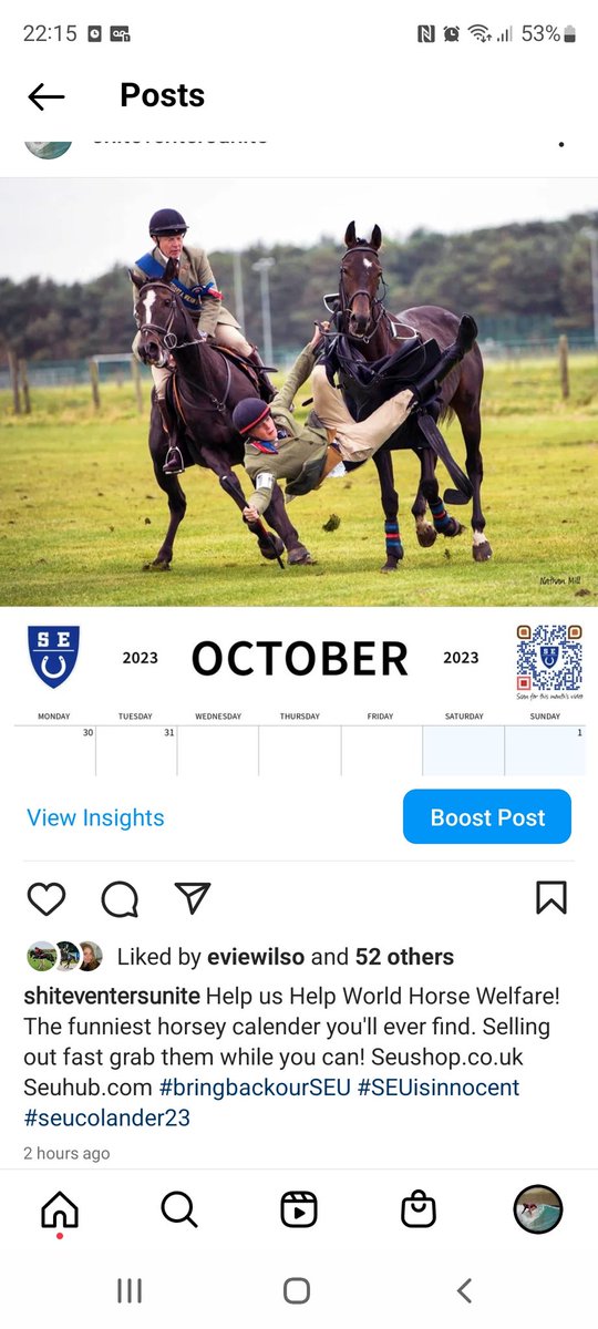 Please share share share! The recent double Zucc from fb has left us way behind !!! We need all your help to spread the word! Best horsey Colander laughs guaranteed! Raises money for World Horse Welfare #seucolander23 #bringbackourSEU #SEUisinnocent