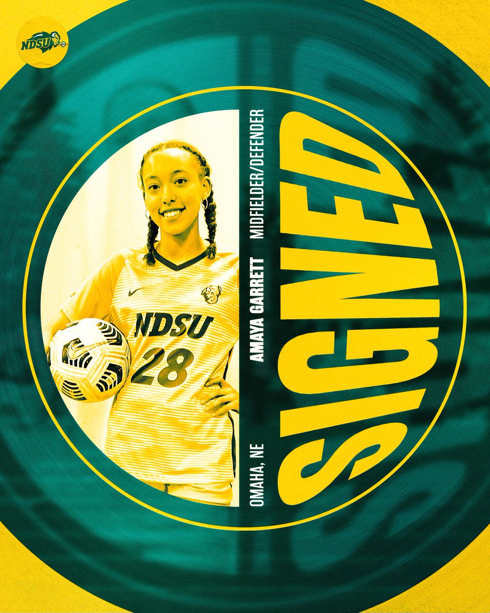 NDSUsoccer's tweet photo. The Bison Family continues to grow! 🖊️

Welcome to the Herd, Amaya!

#GoBison https://t.co/xO4P5lbfGS