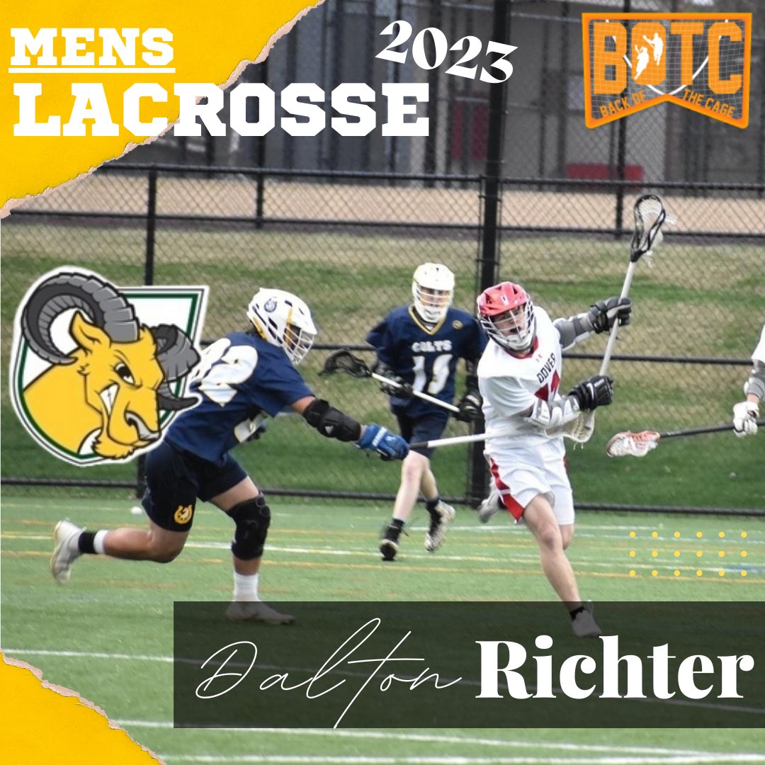 BackOfTheCage's tweet photo. .@CBLaxers Boys' Recruit: Dover High School (PA) 2023 Attack, Midfield Dalton Richter of Dover High School Commits to @delvalmlax, Men's D3 #TogetherWeDoMore

https://t.co/dR2DUwIwks

•
•
•
•

#BackOfTheCage #DoverHighSchool #DelawareValleyUniversity https://t.co/NRHJj2nWq8
