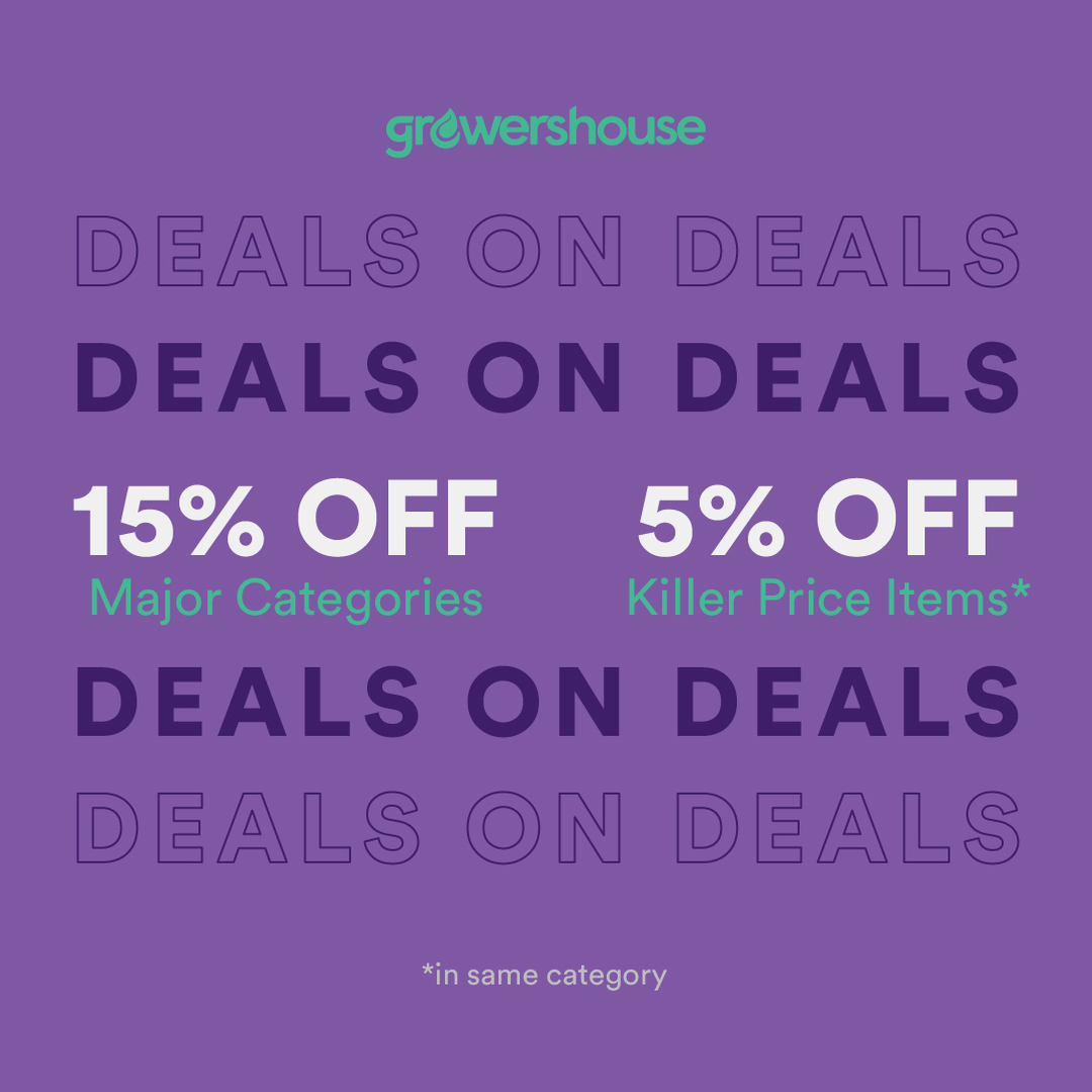 Deals on deals on deals on deals! Head on over to our website to get the best deals on all your growing needs for the holidays. For a limited time only.

growershouse.com