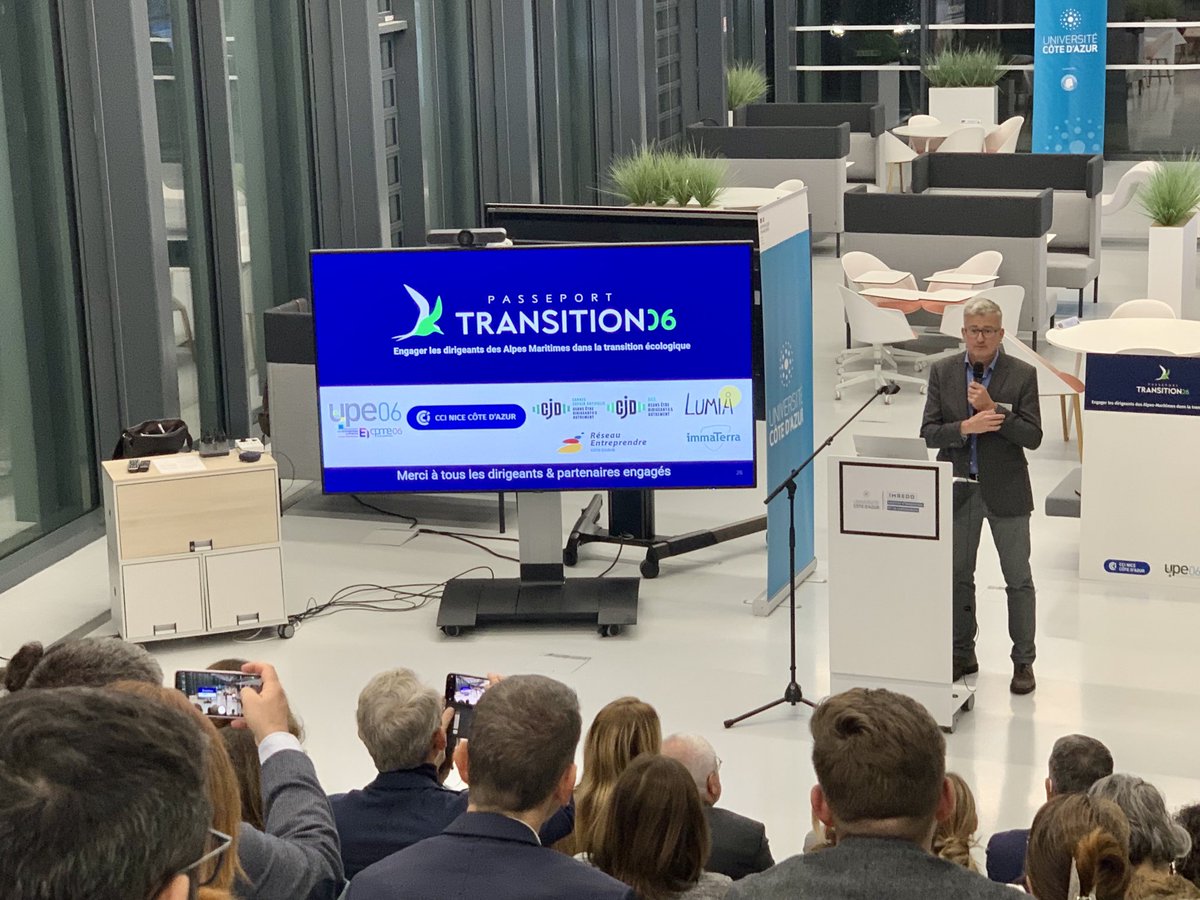 psalvan's tweet photo. Lancement de passeport transition 06… initiative portée par des chefs d’entreprise pour engager les entreprises dans la prise de conscience, la réflexion et surtout l’action pour une transition écologique AUJOURD’HUI ! Bravo ⁦@ollybret⁩ ⁦@Supralog⁩ fière d’en être ! https://t.co/uIcMSLLOGg