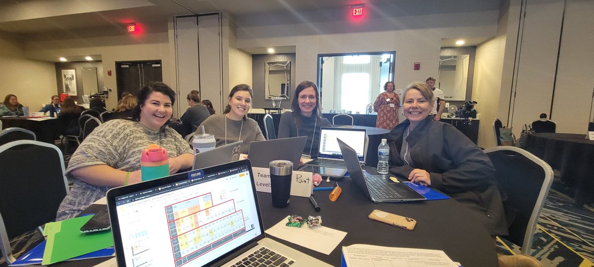 Crown Point Community Schools team ready for Communication Matrix training to support language and literacy! #PatinsIcam