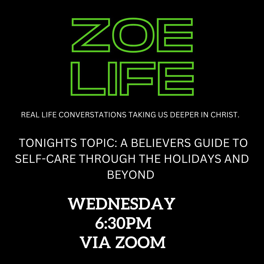 Tonight’s conversation is centered around a faith-based approach to preventing burnout and fatigue during the holiday season. You don’t want to miss this one!
Grab you pen and paper, and get ready to take some notes. We’ll see you at 6:30pm on Zoom - bit.ly/thenewlifechur….