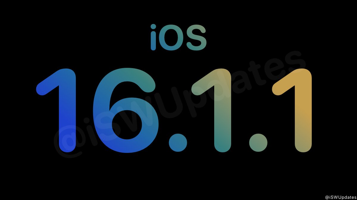 iSWUpdates's tweet image. iOS 16.1.1 (20B101) has been released. #iOS #iOS1611