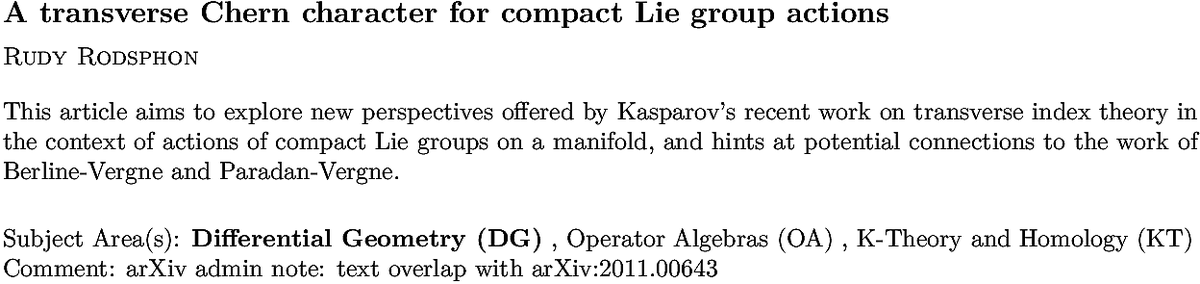 arxiv.org/abs/2211.03998…
R Rodsphon
A transverse Chern character for compact Lie group actions