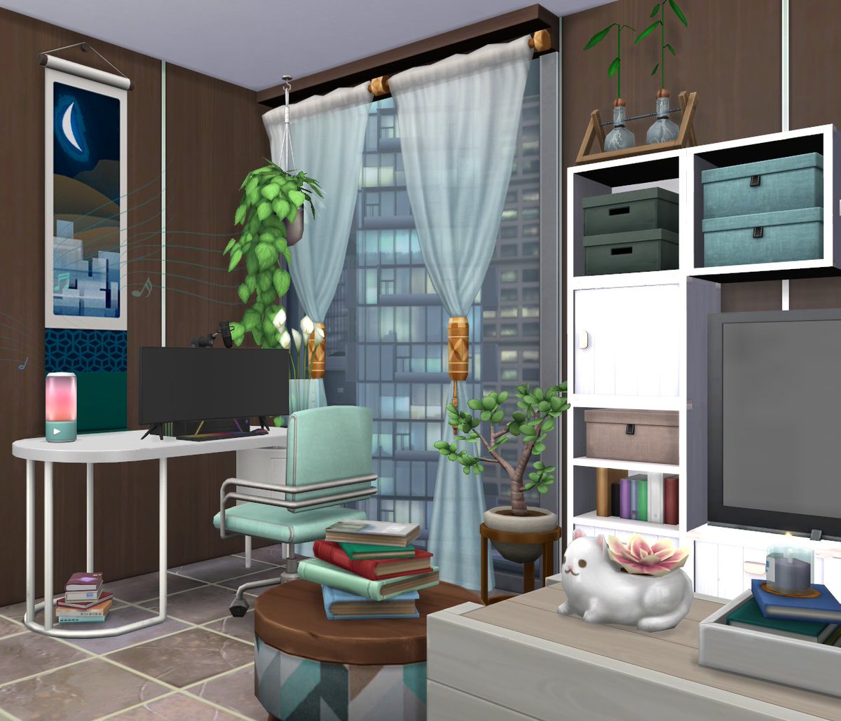 PaogaeT's tweet photo. Before/After: Penny Pizzazz's apartment reno, no cc. 
https://t.co/Ptd7tcMaeM

#TheSims #TheSims4 #Sims4 #TS4 #nocc #Sims4Gallery #Sims4apartment #PennyPizzazz #reno #Sims4Builds #Sims4building #Sims4houses #interiordesign #paogae #ShowUsYourBuilds https://t.co/2cwZxV9Flm