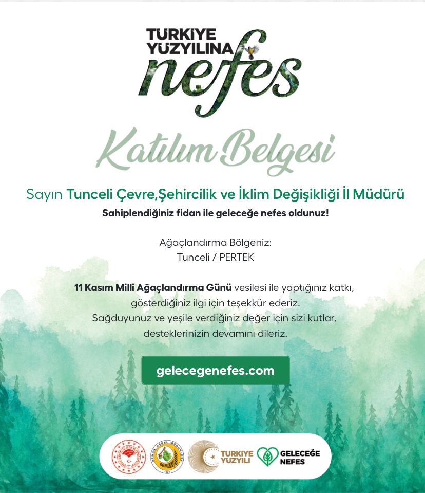 Tunceli Çevre,Şehircilik Ve İklim Değişikliği Müd tweet media