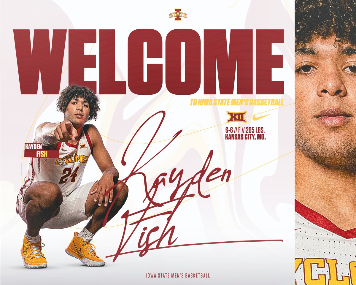 Iowa State Men’s Basketball (@cyclonembb) on Twitter photo 𝘼𝙣𝙤𝙩𝙝𝙚𝙧 𝙊𝙣𝙚 𝙛𝙧𝙤𝙢 𝙈𝙤𝙆𝙖𝙣!
<a href="/kaydenfish1/">kaydenfish</a> is officially a Cyclone!
𝗪𝗲𝗹𝗰𝗼𝗺𝗲 𝘁𝗼 𝘁𝗵𝗲 𝗙𝗮𝗺𝗶𝗹𝘆, 𝗞𝗮𝘆𝗱𝗲𝗻!
#Cyclones | #C5C 𝘼𝙣𝙤𝙩𝙝𝙚𝙧 𝙊𝙣𝙚 𝙛𝙧𝙤𝙢 𝙈𝙤𝙆𝙖𝙣!
<a href="/kaydenfish1/">kaydenfish</a> is officially a Cyclone!
𝗪𝗲𝗹𝗰𝗼𝗺𝗲 𝘁𝗼 𝘁𝗵𝗲 𝗙𝗮𝗺𝗶𝗹𝘆, 𝗞𝗮𝘆𝗱𝗲𝗻!
#Cyclones | #C5C