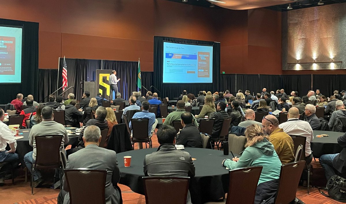 SecureWorld's tweet photo. SecureWorld Seattle is off to a fantastic start! Chris Corde of Google Cloud Security delivered the opening keynote. #SWSEA22 https://t.co/144HMjmuAM