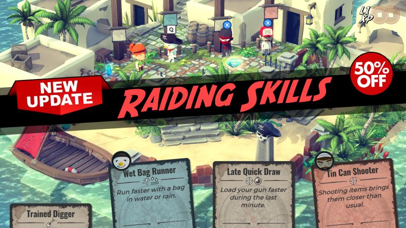 LastTalesStudio's tweet photo. Just released a major update for Raiders of the Lost Island: RAIDING SKILLS! Level-up during your adventures by collecting XP coins, and choose from 50 skill cards, to refresh your raiding style. Plus a few other improvements, and a 50% off SALE. Enjoy!
https://t.co/V2oQAH2d2Z https://t.co/95x8stBJkR