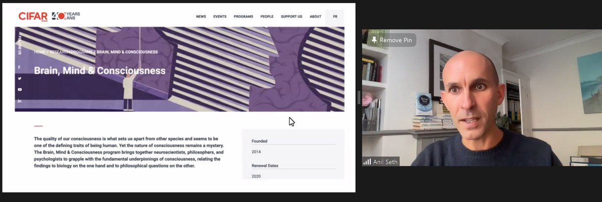 Honoured to have <a href="/anilkseth/">Anil Seth</a> deliver today’s keynote at the Canadian Consciousness Research Symposium - predictive coding, beast machines, dream machines and more! #ccrs