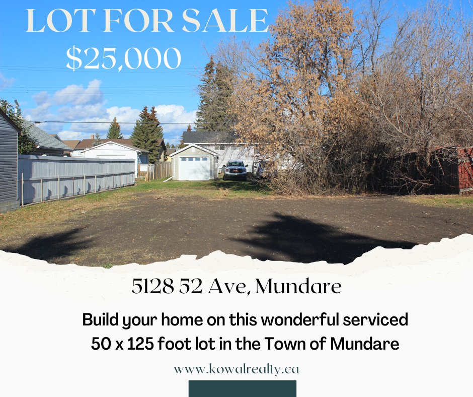 Kowal Realty- Shannon Kowal, Broker
kowalrealty.ca
#lotforsale #mundare #lamontcounty #realtor #smalltownlife #dreamhome #building