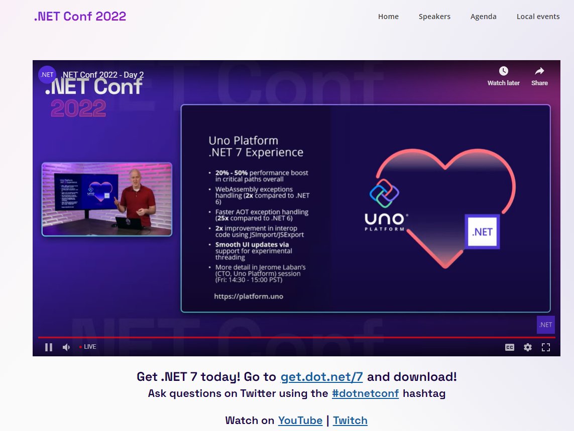 Uno Platform (@unoplatform) on Twitter photo It's always a great day when <a href="/danroth27/">Daniel Roth</a> mentions your OSS project on the main stage of <a href="/dotnetcnf/">.NET Conf #dotNETConf</a>
Check us out on GitHub github.com/unoplatform/uno It's always a great day when <a href="/danroth27/">Daniel Roth</a> mentions your OSS project on the main stage of <a href="/dotnetcnf/">.NET Conf #dotNETConf</a>
Check us out on GitHub github.com/unoplatform/uno