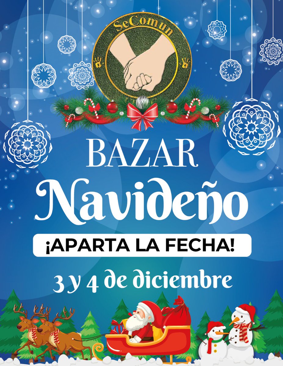 ityc_oficial's tweet photo. Se acerca Navidad y con ella el ya tradicional Bazar Navideño. 🎅🎄☃️
Save the date 📅
#SeComunITYC #BazarNavideño #Navidad #Diciembre #SomosITYC https://t.co/Z21Vot0KO2