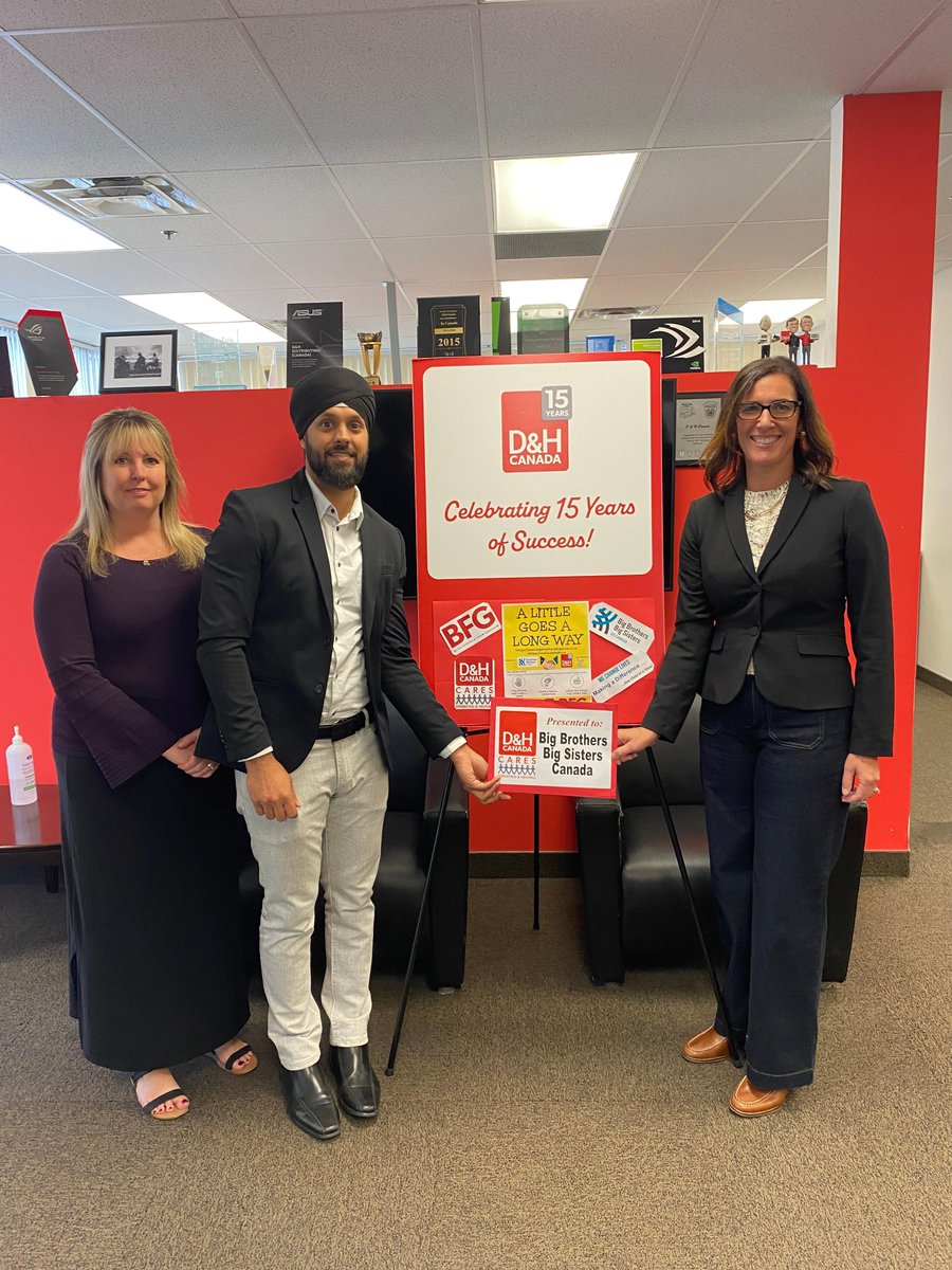 BBBSPeelYork's tweet photo. Thank you to D&amp;H Canada for their generous donation of $5,000 to support mentoring programs for children and youth in Peel Region 💙

@dandh_cares @dandh_ca https://t.co/nNiaLj4Pao