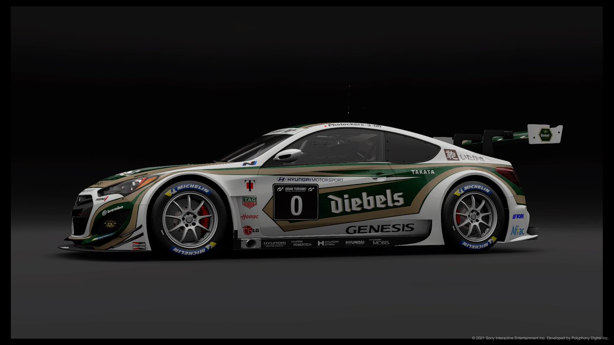 photeckers00's tweet photo. #GTSport #GTSlivery 「Genesis Coupe N GT3 Ver. Diebels」。ディーベルズリバリー第10弾。2年前の5月初旬制作。タグ、#diebels #hyundai 。 https://t.co/MCnlIm3at7