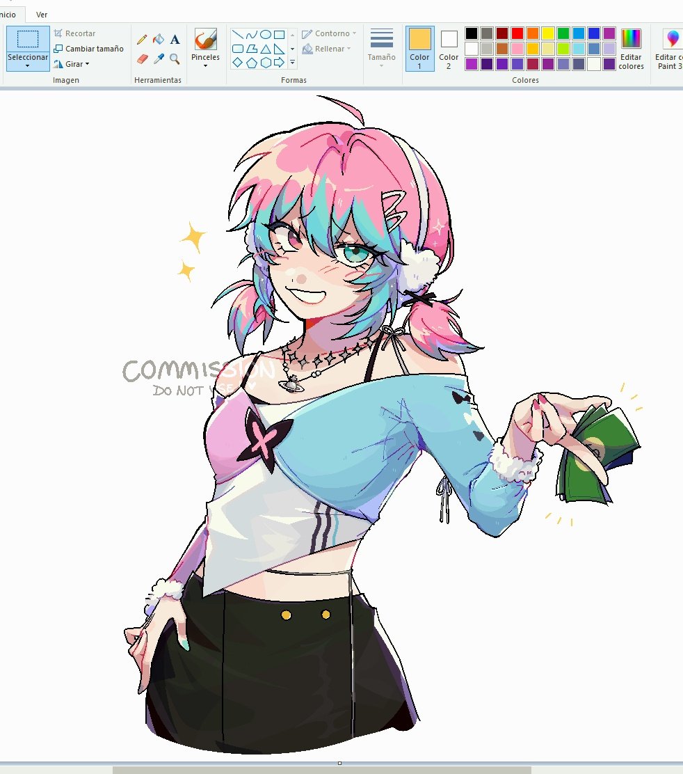 Yuma!!! 💗 working on comms! ٩(ˊᗜˋ*)و ♡ on Twitter "ms paint commission