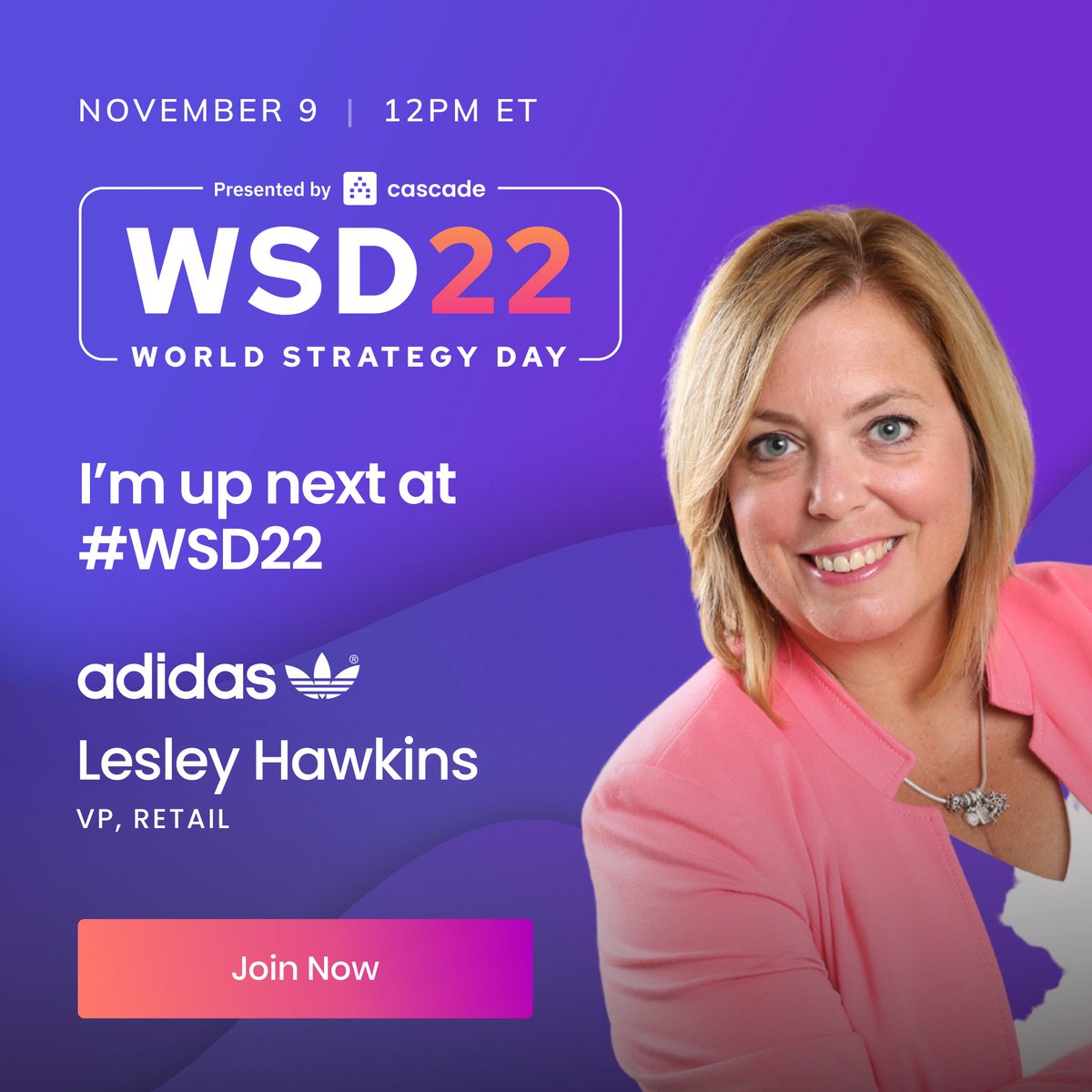 Cascade Strategy (@cascadestrategy) on Twitter photo We're traveling at lightspeed! 💫
Next stop:
🪐"From Strategy to Elevator Pitch"
👩🏻🚀Our pilot for this mission? The wonderful <a href="/LesleySHawkins/">Lesley Hawkins</a> , VP Retail at Adidas.
Join us at #WorldStrategyDay!! cascade.app/events/world-s… We're traveling at lightspeed! 💫
Next stop:
🪐"From Strategy to Elevator Pitch"
👩🏻🚀Our pilot for this mission? The wonderful <a href="/LesleySHawkins/">Lesley Hawkins</a> , VP Retail at Adidas.
Join us at #WorldStrategyDay!! cascade.app/events/world-s…