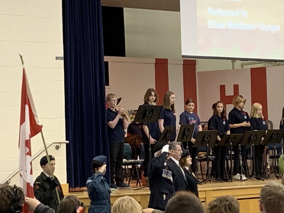 redclifftweets's tweet photo. @redclifftweets recognized #remembranceday2022 in a student led service today. Shout out to Gr 7 student Ethan Meadows-Younger for playing the Last Post and the Reveille as well as @rmmyb and RMS Choir. @CCRCE_NS @RCL_DC #proud https://t.co/qMtArlD33e